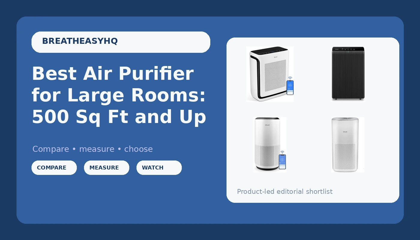 Best Air Purifier for Large Rooms: 500 Sq Ft and Up - BreatheEasy HQ review with measurements and honest opinion