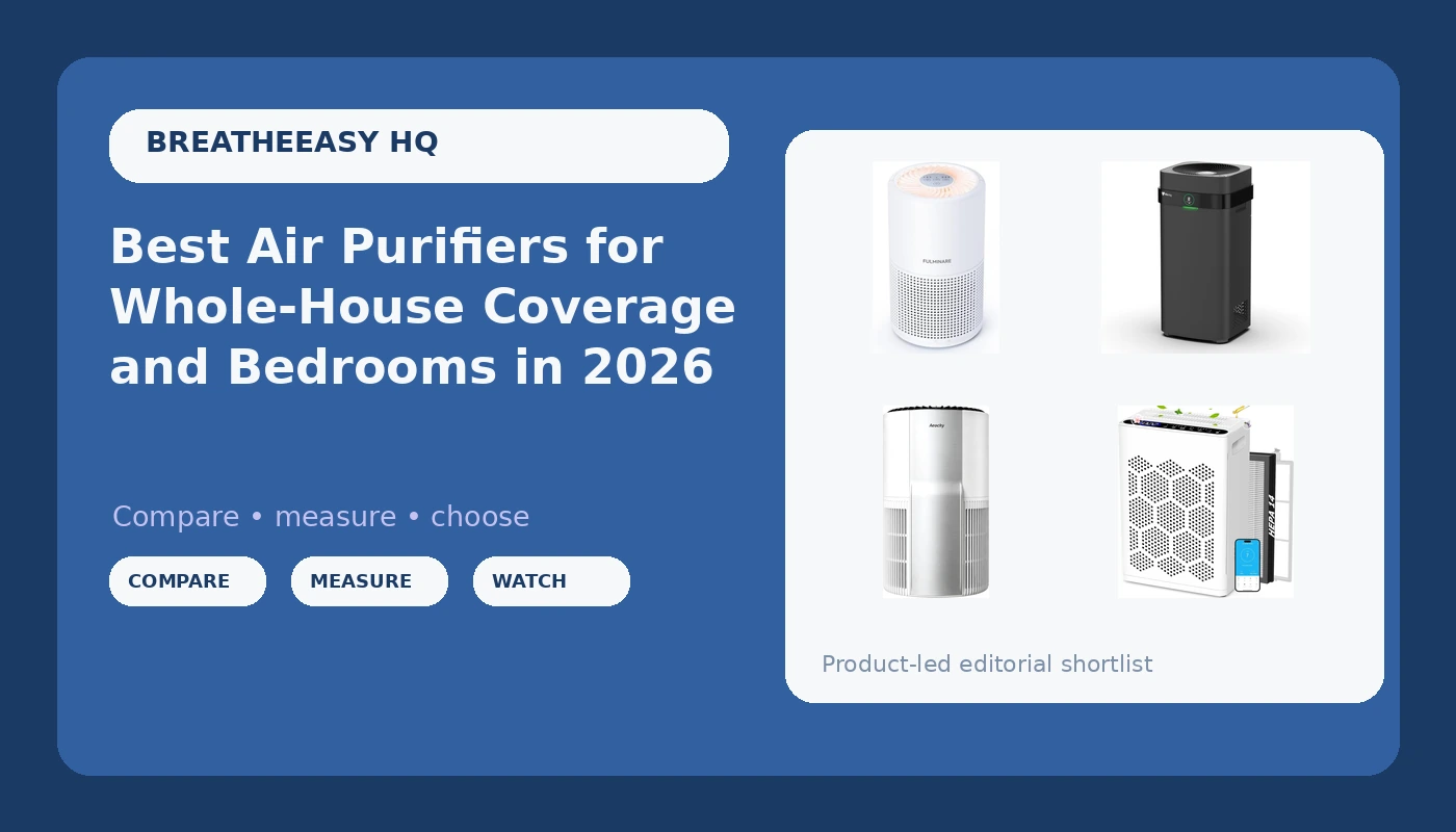 Best Air Purifiers for Whole-House Coverage and Bedrooms in 2026
