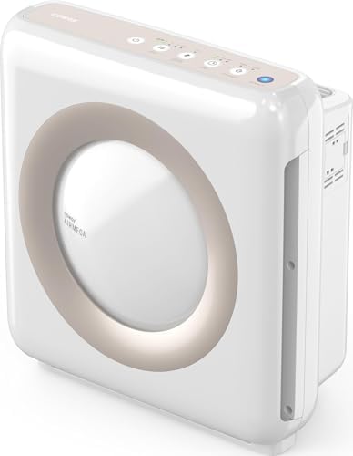 COWAY Air Purifier for Home Up to 1,748ft², HEPA Filter for Smoke, Allergies, Pet Dander, Odor, Air Quality Monitor, Auto&Eco Mode, Timer, Filter Indicator, 3yr Warranty, Mighty AP-1512HH(W), White