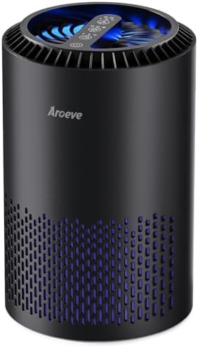 AROEVE Air Purifiers for Bedroom with Sleep Mode Speed Control-MK01A(White)