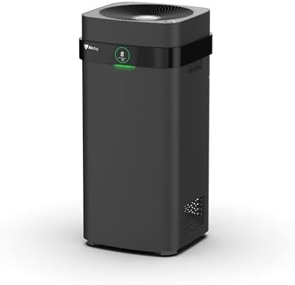 Airdog X5+ Air Purifier for Large Rooms up to 1614 sq ft, Smart App Control, Built-In Air Quality Monitor, Washable Filter, TPA Technology 20X More Effective Than HEPA,Black