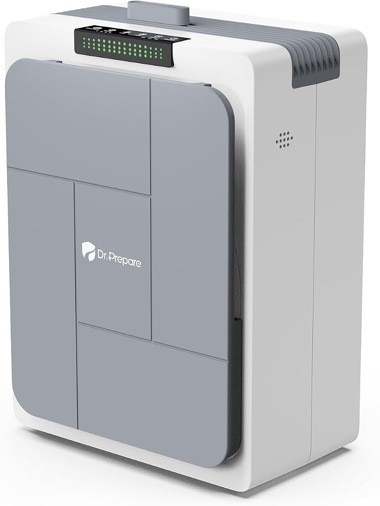 Dr.Prepare Air Purifier for Home Large Room up to 1130 ft², HEPA Double-Sided Air Intake, Smart Air Quality Sensor, 22dB Sleep Mode, Washable Pre-Filter, Aroma, for Pet Hair, Dust, Smoke & Pollen