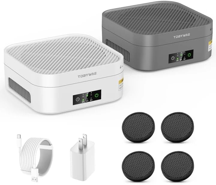 Air Purifiers for Home, 2 Pack Air Purifiers with 2 Filters Replacement